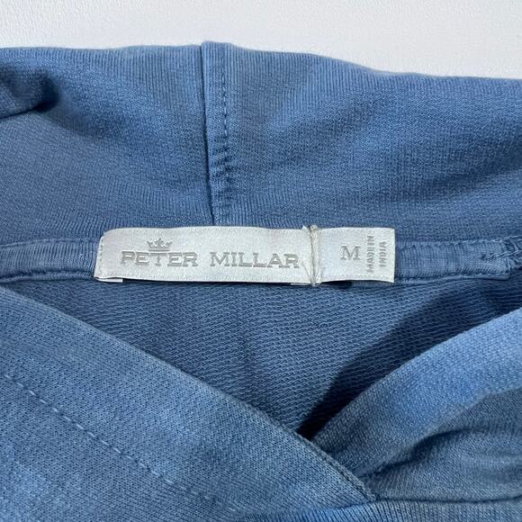 Peter Millar Women Sweatshirt Medium Blue Natural Fading Hoodie Pullover - Picture 7 of 10